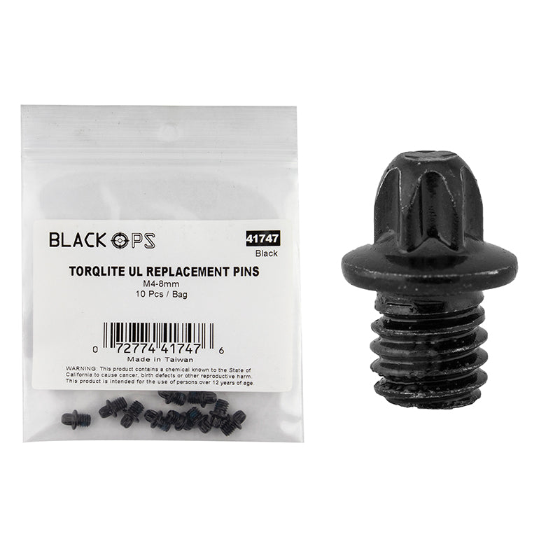 PEDALS BK-OPS TORQLITE UL M4-8 REP PINS BK BGof10
