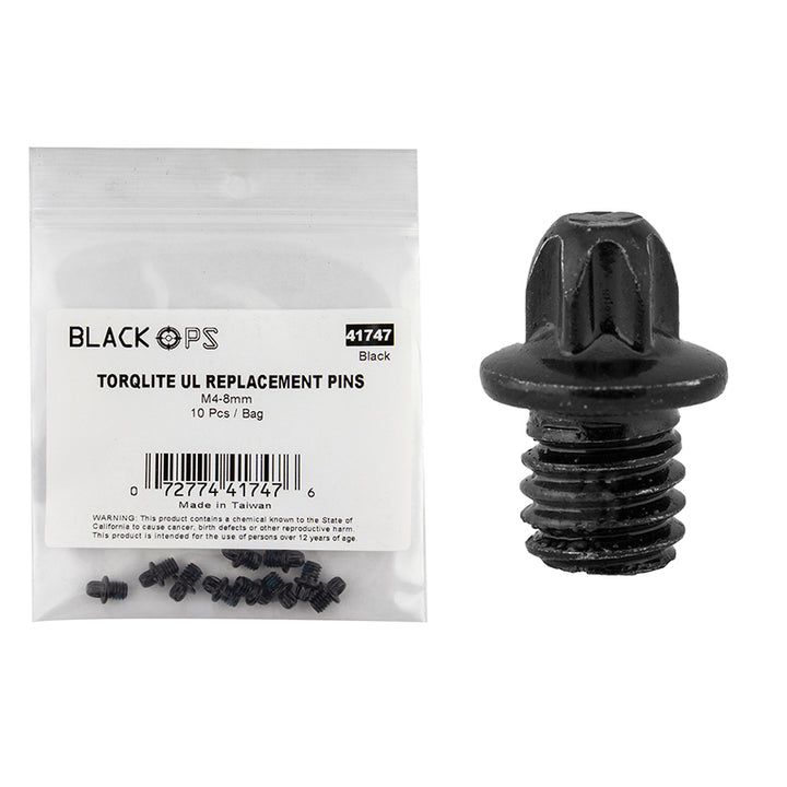 PEDALS BK-OPS TORQLITE UL M4-8 REP PINS BK BGof10